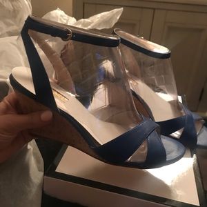Blue Nine West Wedges.